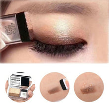 Load image into Gallery viewer, Eyes Makeup Cosmetics Magazine Lazy Eyeshadow Stamp Eye Shadow Double Color Shimmer Palette Waterproof Long Lasting Natural Nude
