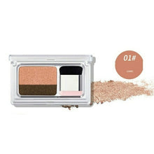 Load image into Gallery viewer, Eyes Makeup Cosmetics Magazine Lazy Eyeshadow Stamp Eye Shadow Double Color Shimmer Palette Waterproof Long Lasting Natural Nude