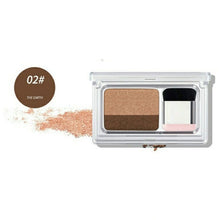 Load image into Gallery viewer, Eyes Makeup Cosmetics Magazine Lazy Eyeshadow Stamp Eye Shadow Double Color Shimmer Palette Waterproof Long Lasting Natural Nude