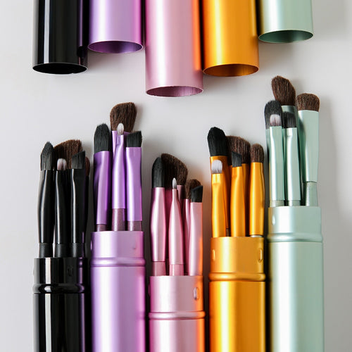 BBL 5pcs Travel Portable Mini Eye Makeup Brushes Set Reals Eyeshadow Eyeliner Eyebrow Brush Lip Make Up Brushes kit Professional