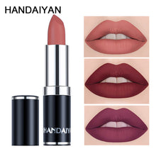 Load image into Gallery viewer, Hot Nude Color Matte Lipstick Vitamin Lip Stick Nutritious Moisturizer Pumpkin Color Luxury Women Batom Mate Makeup HANDAIYAN