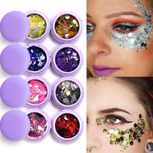 Load image into Gallery viewer, Focal lure super glitter eyeshadow festival makeup shimmer and shine face jewels pigment body face eye glitter sequin paillettes