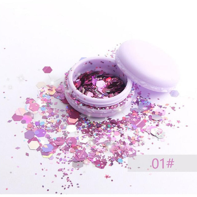 Focal lure super glitter eyeshadow festival makeup shimmer and shine face jewels pigment body face eye glitter sequin paillettes