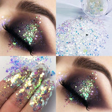 Load image into Gallery viewer, Pudaier Eye Holographic Eyeshadow Sequin Laser Pigment Glitter Eyeshadow Gel Shimmer Metallic Powder Eyeshadow Palette Makeup
