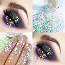 Load image into Gallery viewer, Pudaier Eye Holographic Eyeshadow Sequin Laser Pigment Glitter Eyeshadow Gel Shimmer Metallic Powder Eyeshadow Palette Makeup