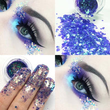 Load image into Gallery viewer, Pudaier Eye Holographic Eyeshadow Sequin Laser Pigment Glitter Eyeshadow Gel Shimmer Metallic Powder Eyeshadow Palette Makeup
