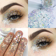 Load image into Gallery viewer, Pudaier Eye Holographic Eyeshadow Sequin Laser Pigment Glitter Eyeshadow Gel Shimmer Metallic Powder Eyeshadow Palette Makeup