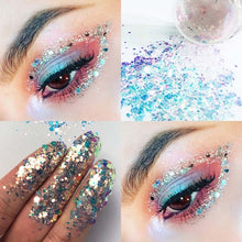 Load image into Gallery viewer, Pudaier Eye Holographic Eyeshadow Sequin Laser Pigment Glitter Eyeshadow Gel Shimmer Metallic Powder Eyeshadow Palette Makeup