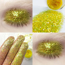 Load image into Gallery viewer, Pudaier Eye Holographic Eyeshadow Sequin Laser Pigment Glitter Eyeshadow Gel Shimmer Metallic Powder Eyeshadow Palette Makeup