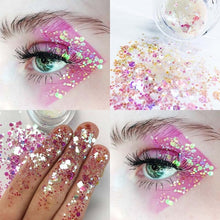 Load image into Gallery viewer, Pudaier Eye Holographic Eyeshadow Sequin Laser Pigment Glitter Eyeshadow Gel Shimmer Metallic Powder Eyeshadow Palette Makeup