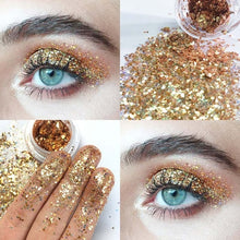 Load image into Gallery viewer, Pudaier Eye Holographic Eyeshadow Sequin Laser Pigment Glitter Eyeshadow Gel Shimmer Metallic Powder Eyeshadow Palette Makeup
