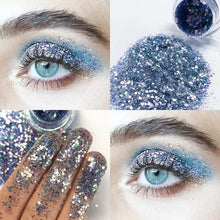 Load image into Gallery viewer, Pudaier Eye Holographic Eyeshadow Sequin Laser Pigment Glitter Eyeshadow Gel Shimmer Metallic Powder Eyeshadow Palette Makeup