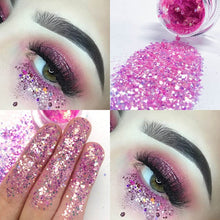 Load image into Gallery viewer, Pudaier Eye Holographic Eyeshadow Sequin Laser Pigment Glitter Eyeshadow Gel Shimmer Metallic Powder Eyeshadow Palette Makeup