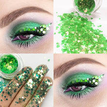 Load image into Gallery viewer, Pudaier Eye Holographic Eyeshadow Sequin Laser Pigment Glitter Eyeshadow Gel Shimmer Metallic Powder Eyeshadow Palette Makeup