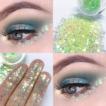 Load image into Gallery viewer, Pudaier Eye Holographic Eyeshadow Sequin Laser Pigment Glitter Eyeshadow Gel Shimmer Metallic Powder Eyeshadow Palette Makeup