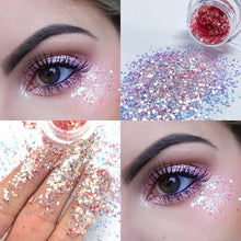 Load image into Gallery viewer, Pudaier Eye Holographic Eyeshadow Sequin Laser Pigment Glitter Eyeshadow Gel Shimmer Metallic Powder Eyeshadow Palette Makeup