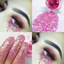 Load image into Gallery viewer, Pudaier Eye Holographic Eyeshadow Sequin Laser Pigment Glitter Eyeshadow Gel Shimmer Metallic Powder Eyeshadow Palette Makeup