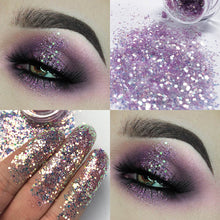 Load image into Gallery viewer, Pudaier Eye Holographic Eyeshadow Sequin Laser Pigment Glitter Eyeshadow Gel Shimmer Metallic Powder Eyeshadow Palette Makeup