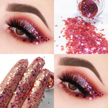 Load image into Gallery viewer, Pudaier Eye Holographic Eyeshadow Sequin Laser Pigment Glitter Eyeshadow Gel Shimmer Metallic Powder Eyeshadow Palette Makeup