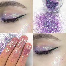Load image into Gallery viewer, Pudaier Eye Holographic Eyeshadow Sequin Laser Pigment Glitter Eyeshadow Gel Shimmer Metallic Powder Eyeshadow Palette Makeup